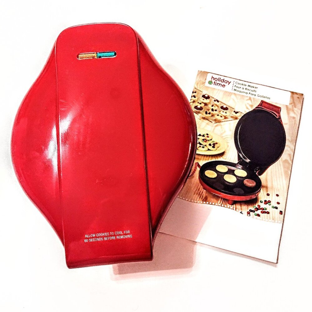 Cookie / Pancake Maker ~ Red-Non-Stick Electric Baker by SENSIO ~ Unused w/o Box